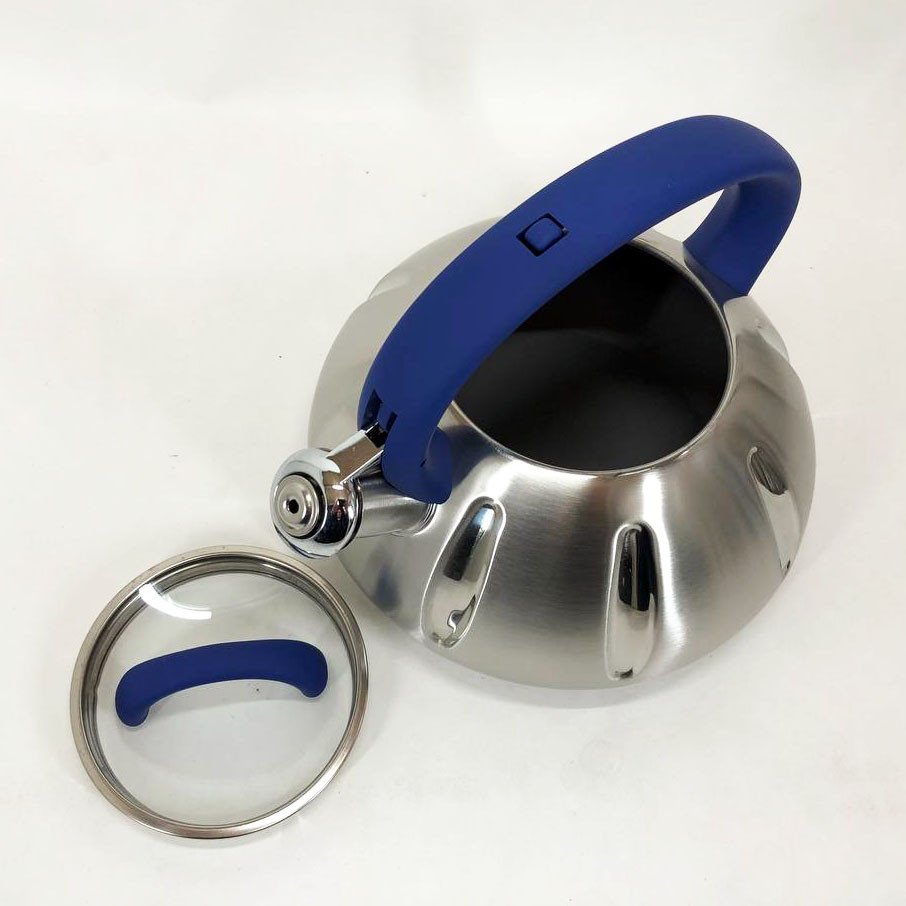 Чайник газовый 3 литра Unique, Чайник со свистком для электрической плиты с эргономичной ручкой GQ-35 Львов - изображение 3