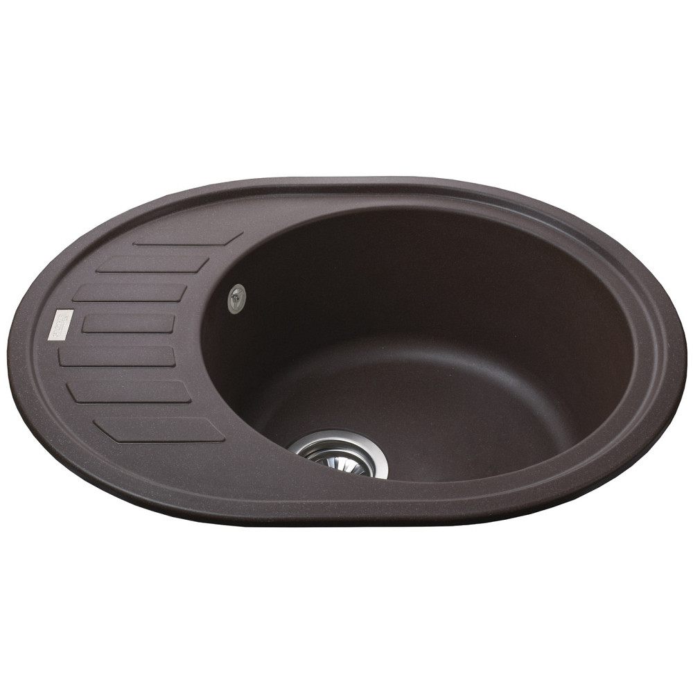 Гранітна мийка Globus Lux ARNO коричневий 620x500мм-А0006 (000008239) Київ - фото 2