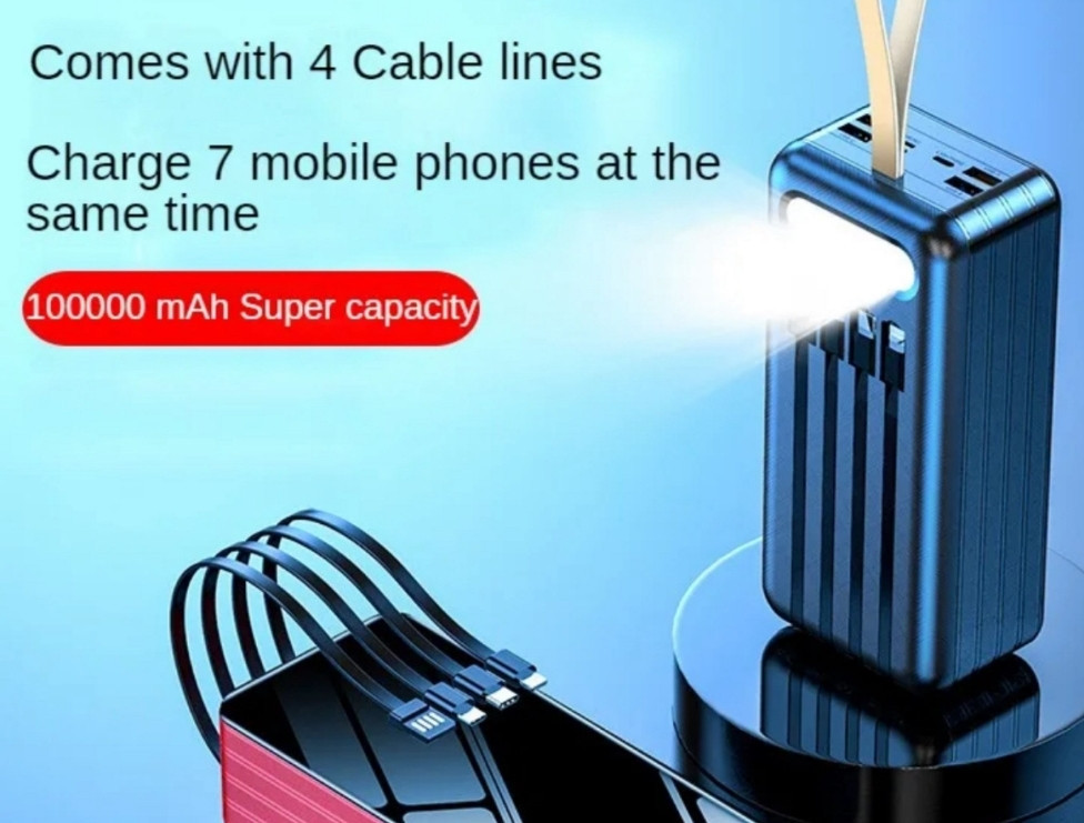 Павербанк Power bank 4 разъема I-Battery 100000 mAh 1,2кг. Киев - изображение 7