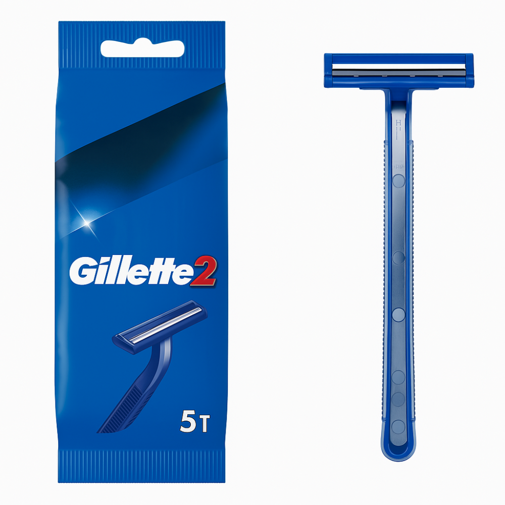 Бритва Gillette 2 5 шт. Київ - фото 1