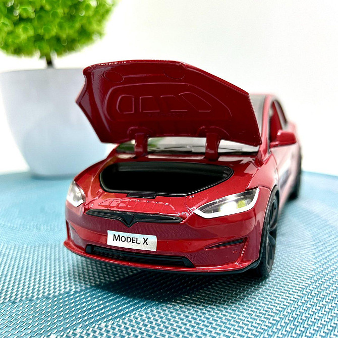 Машина Автосвіт Tesla Model X інерційна відчиняються двері капот багажник 17см Червона (AP-2004) Чернігів - фото 8