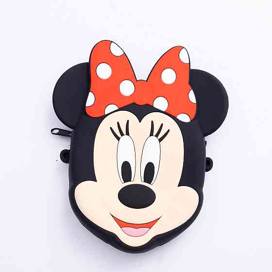 Дитяча силіконова сумка Мінні Маус 15×13×3 (см) через плече Чорна HP-55-9B Коломия