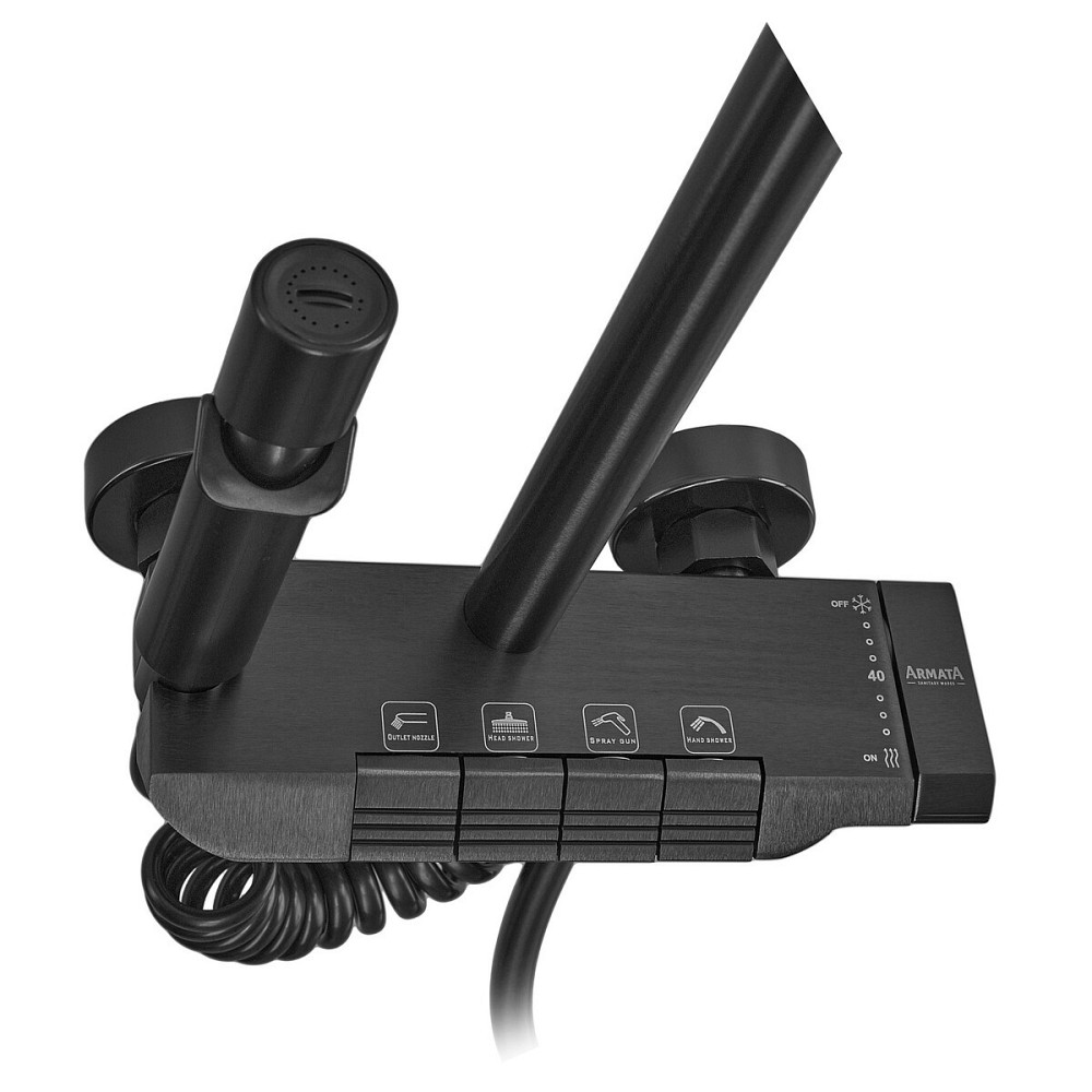 Душова колона Armata BCS-009-J Black зі змішувачем з кнопковим перемикачем, 4 режими (CH6508) Київ - фото 3