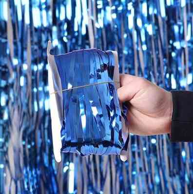 Дождик для фотозоны длинный 4 м на 1 м синий Киев