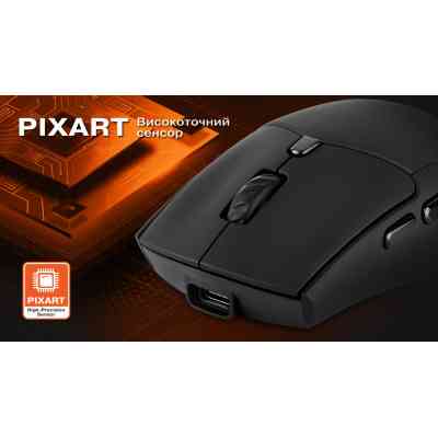 Мишка REAL-EL RM-460W Wireless/Bluetooth Black (EL123200048) Вінниця