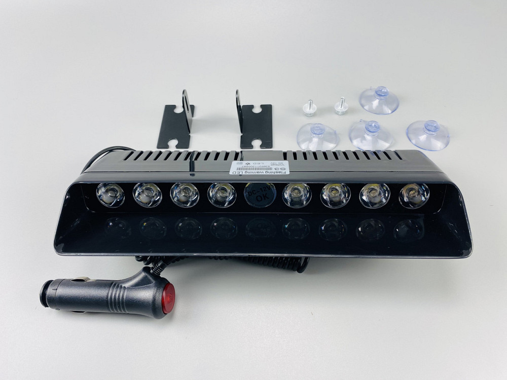 Маячок проблисковий світлодіодний білий спалах S3 (стробоскоп) 9-80V під скло автомобільна мигалка Мукачево - фото 4