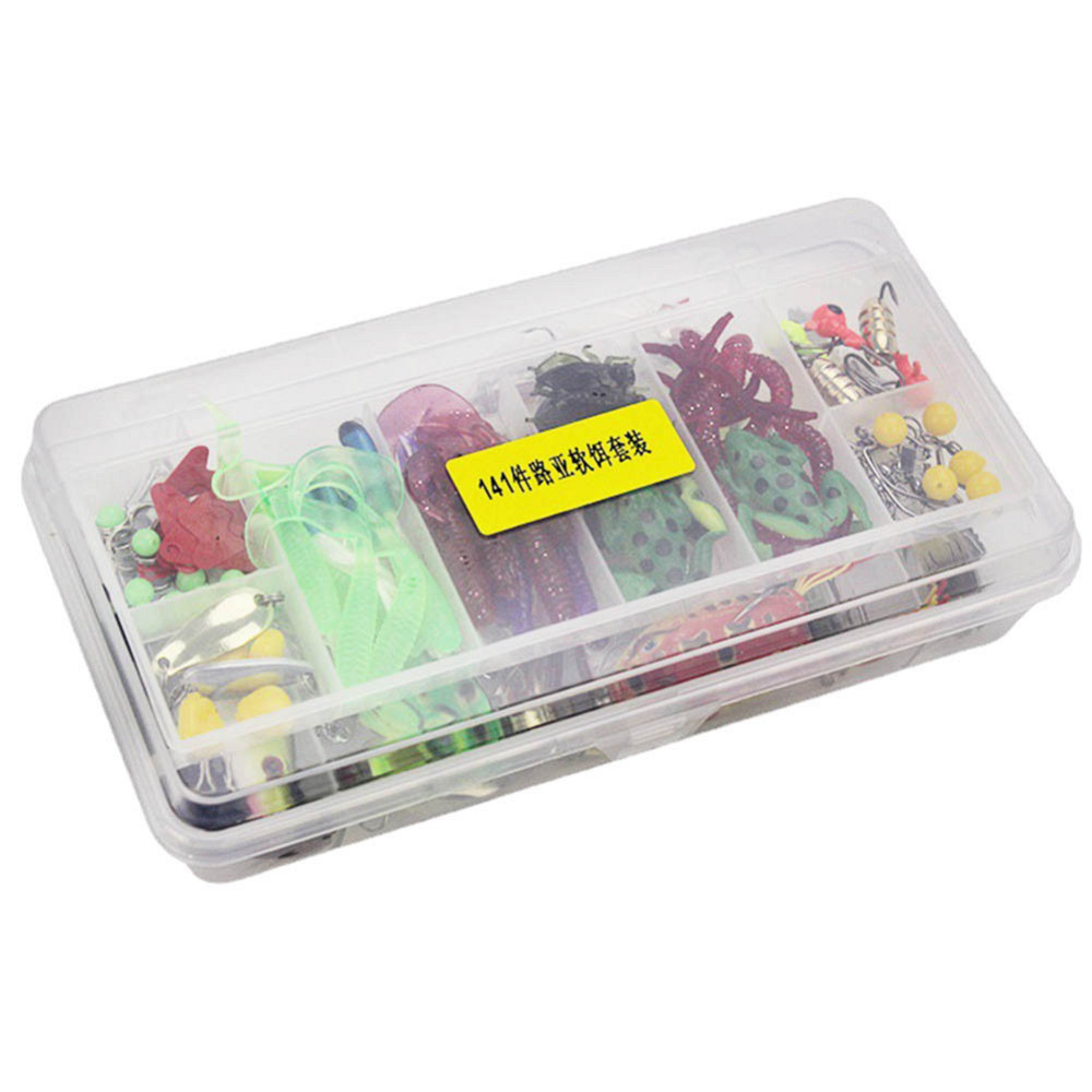 Набор приманок для рыбалки 141 шт RESTEQ — комплект воблеров, снастей и аксессуаров для пресноводной рыбы в органайзере Киев - изображение 4