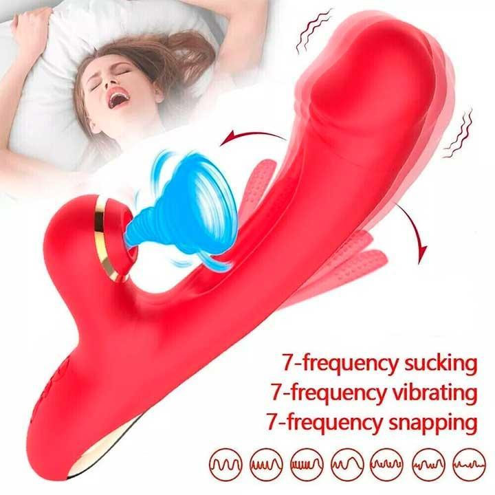 Вибратор 3в1 Pretty Love Finger Bunny 21 режим красный Винница - изображение 6