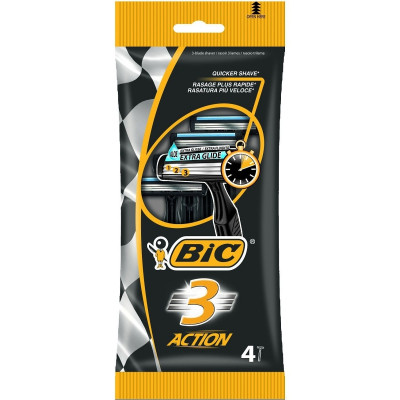 Бритва Bic 3 Action 4 шт. (3086123356566) Винница - изображение 1