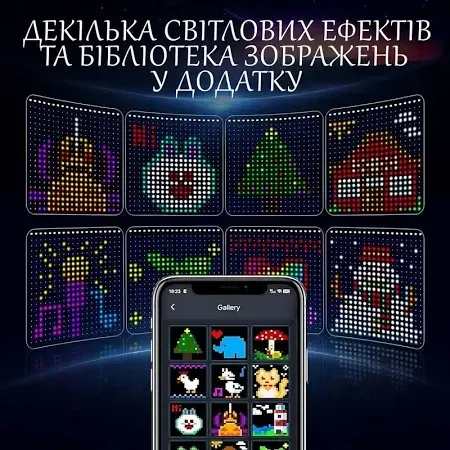 Гирлянда штора SMART SFK07 2×2м 20 нитей по 20 лампочек с управлением через APP, Bluetooth, USB Одесса - изображение 2