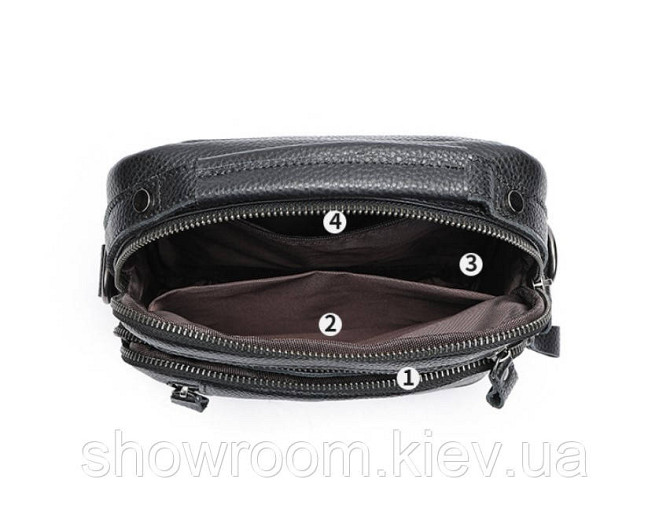 Шкіряна чоловіча сумка Leather Collection (6154) Київ - фото 4