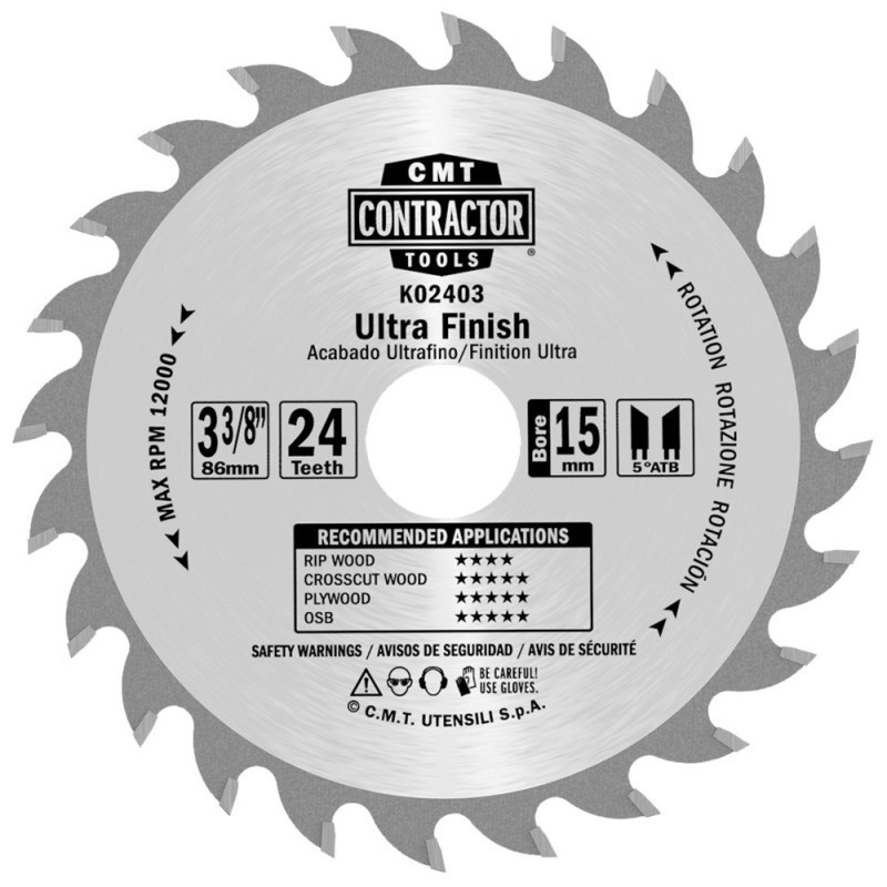 Пиляльний диск по дереву CMT 86x15x24z K1.5/1.0 (K02403) Одесса - изображение 1