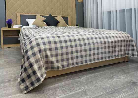 Плед-покривало Decorator WellSoft 200х220 см Клітинка Бежево-сірий (87-282) Київ