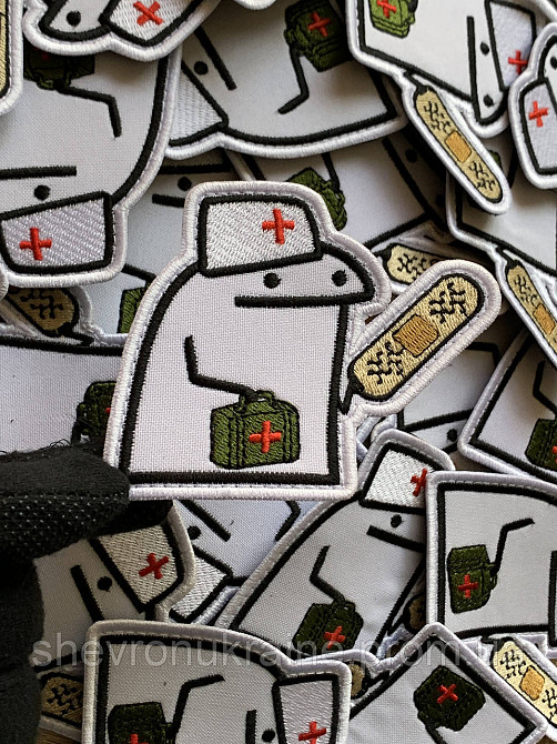 Шеврон флорк лікар (Форма контурна. На липучці) Розмір 8x9.5см Київ - фото 4