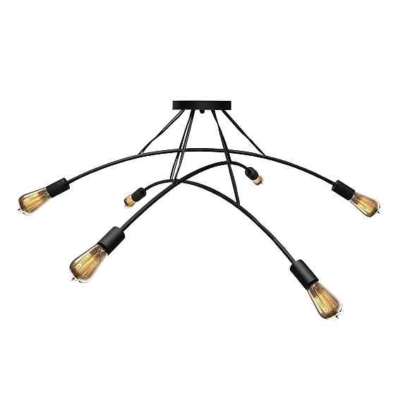 Люстра подвесная MSK Electric Orion на шесть ламп Е27 NL 9832-6 BK черная Одесса