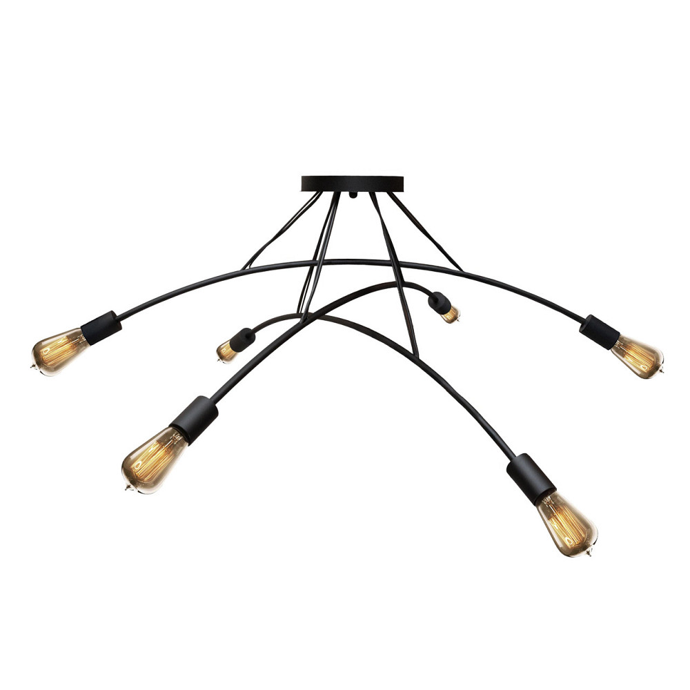 Люстра подвесная MSK Electric Orion на шесть ламп Е27 NL 9832-6 BK черная Одесса - изображение 2