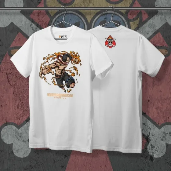 Футболка чоловіча з  принтом Ван Пис Portgas D Ace 3 Розмір 48 Anime0225 Дніпро