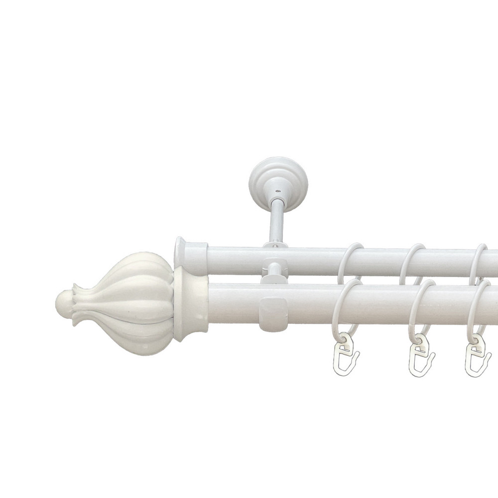 Карниз Orvit Таджа металевий дворядний відкритий Арктіс 25\19 мм 300 см (00-00010357) Львів - фото 1