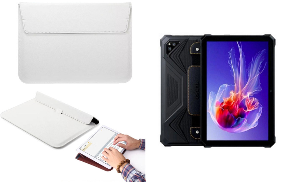 Чохол-конверт VitoCase для Blackview Oscal Spider 8, з функцією підставки для планшета Білий Київ - фото 1