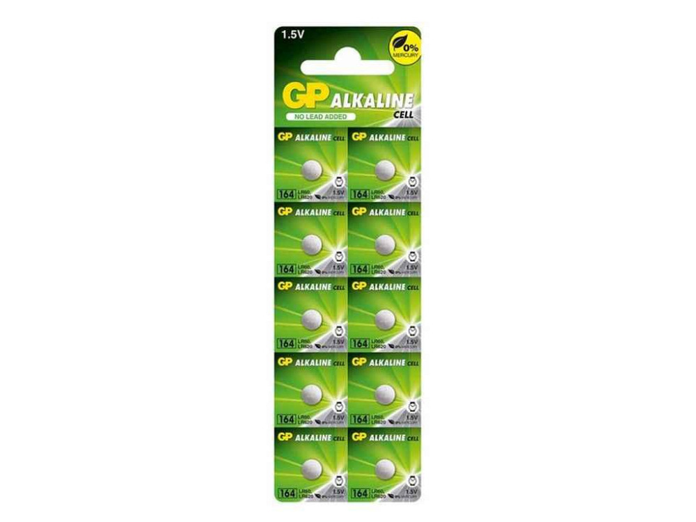 Батарейка літієва AG1/LR621/LR60/SR621 10шт (блістер) 164F-U10 ТМ GP Київ - фото 1