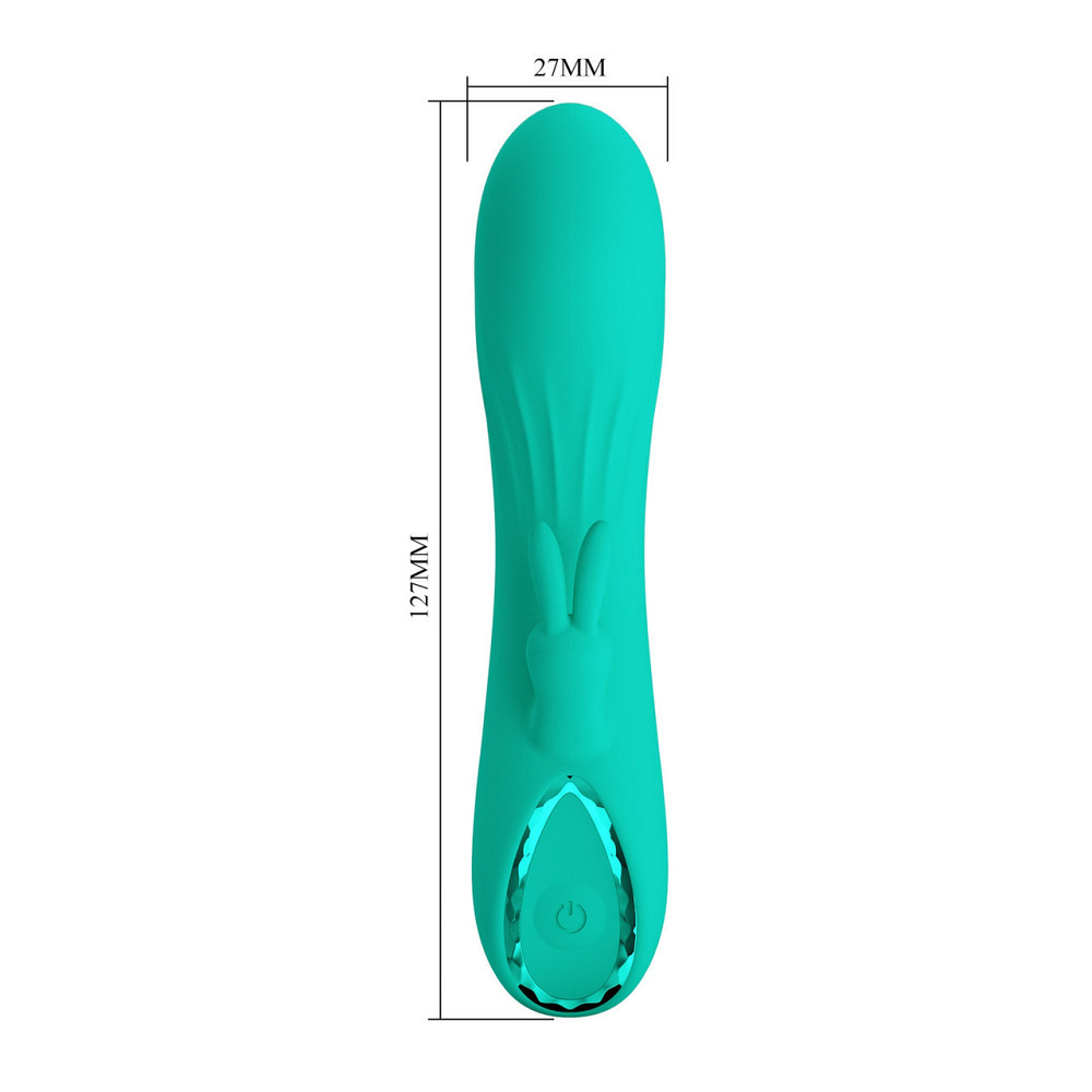 Вибратор-кролик PRETTY LOVE DJ Stick бирюзовый, 12.7 х 2.7 см Sex Aura Киев - изображение 8