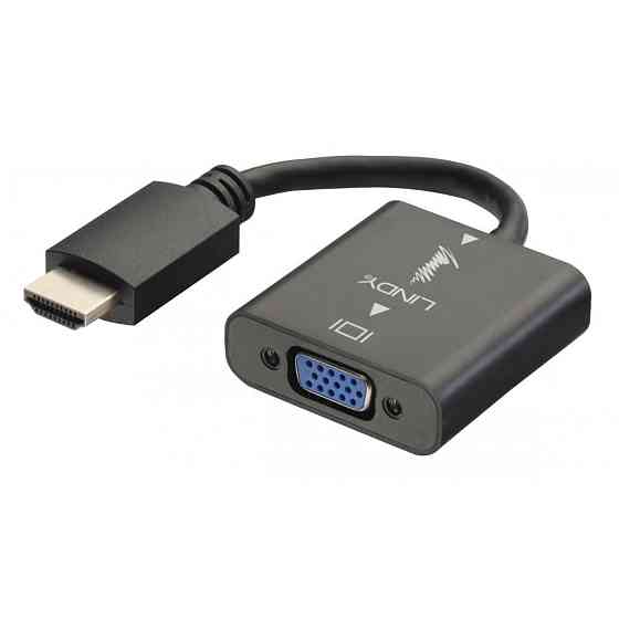 HDMI to VGA адаптер-переходник с аудио (шнур 24.5 см) Винница