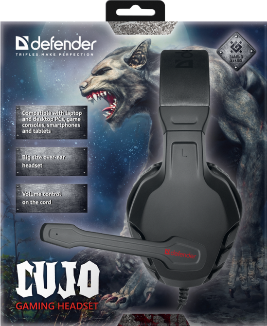 Гарнітура Defender Сujo Black-Red (64505) (6869959) Київ - фото 8