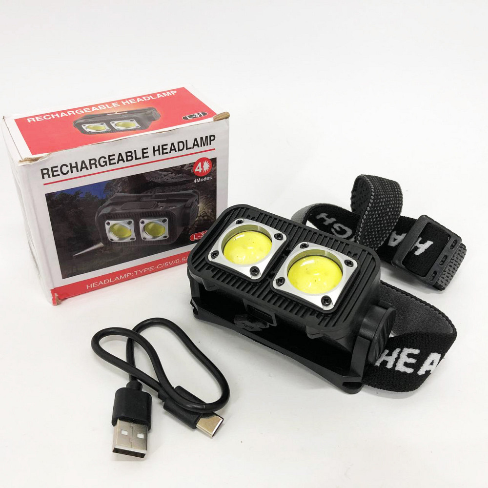 Налобний ліхтар для сто K372-2COB, Тактичний ліхтар з ремінцем для голови Налобний з лінзою OE-12 Львів - фото 14