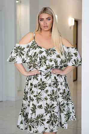 Жіноче плаття-сарафан на бретельках "Beauty" |  Норма та батал Хакі, 46-48 Київ