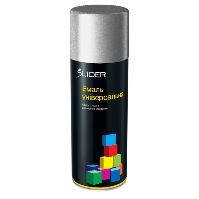 Аерозольна фарба для автомобіля SLIDER 9006 срібляста, 400мл (000001040) Вінниця - фото 1
