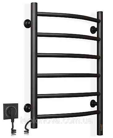 Полотенцесушитель Камелия 480х600 Sensor левый с таймером, чёрный муар Черновцы