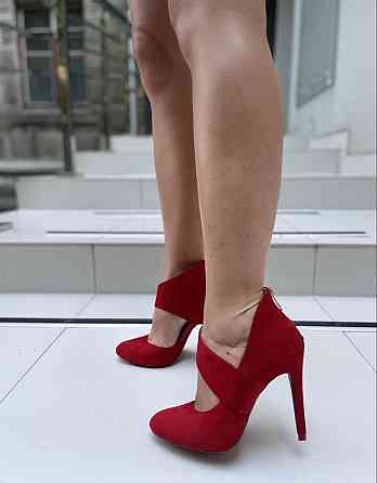 Vices Туфлі жіночі VICES червоні еко-замша 38р. висота каблука 10см (1130-19) Коломыя