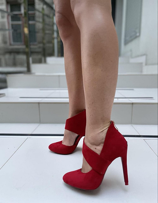 Vices Туфлі жіночі VICES червоні еко-замша 38р. висота каблука 10см (1130-19) Коломыя - изображение 4