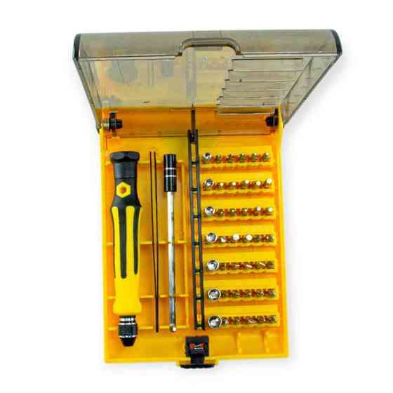 Отвертка с битами часовыми 45шт удлинителем, головки CrV (футляр) Мукачево