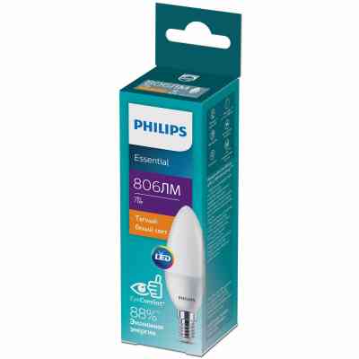 Лампочка Philips ESSLEDCandle 7W 806lm E14 827 B38NDFRRCA (929002972507) Вінниця