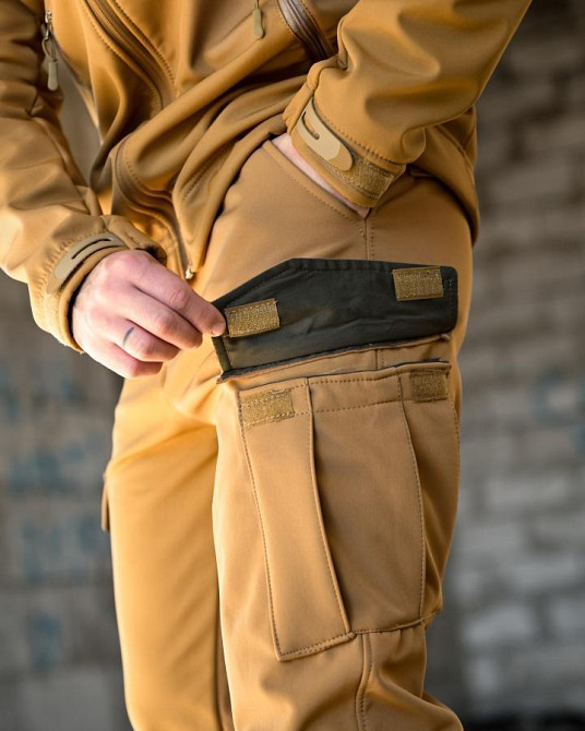 Демисезонный тактический костюм софтшел DEMENTIOZ кайот ВТ6839 Одесса - изображение 8