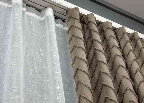 Шторная ткань Лен Букле цвет какао 1808ш Киев