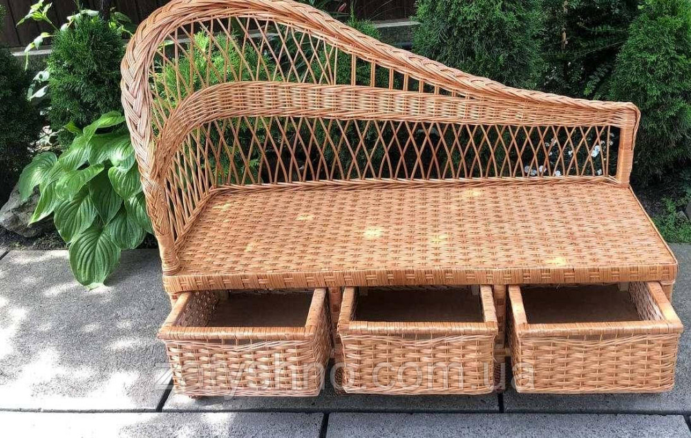 Диван плетеный  с шухлядами  и накидками Киев - изображение 3