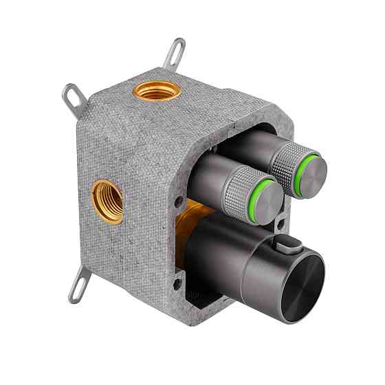 Душова система прихованого монтажу з термостатом Kroner Element Thermo 211461-5301 графіт Київ