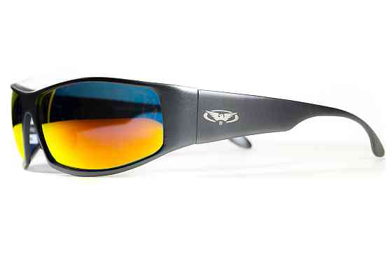 Окуляри захисні Global Vision BAD-ASS-1 GunMetal (G-Tech™ red) дзеркальні червоні в темній металевій оправі Запоріжжя