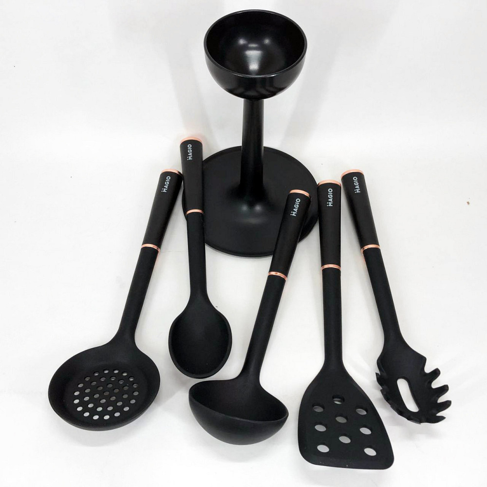 Набір ополоників для кухні, Набір силіконових кухонних інструментів для кулінарії WE-62 Івано-Франківськ - фото 8