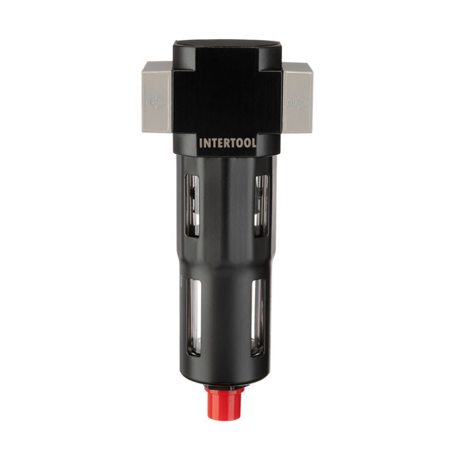 Фільтр для очищення повітря 1/2", професійний, 5 мкм, до 16 бар, до 1900 л/хв, металевий захист колби, STORM INTERTOOL PT-1415 Київ - фото 1