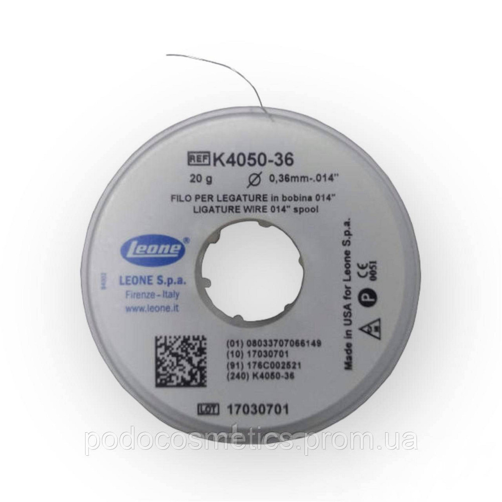 Дріт сталевий для системи ЗТО круглого перерізу в мотку 20 г 0.36 Одеса - фото 1