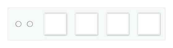 LIVOLO Рамка 5-постова для одного 2-сенсорного вимикача і чотирьох розеток (2-0-0-0-0) LIVOLO, Коломыя
