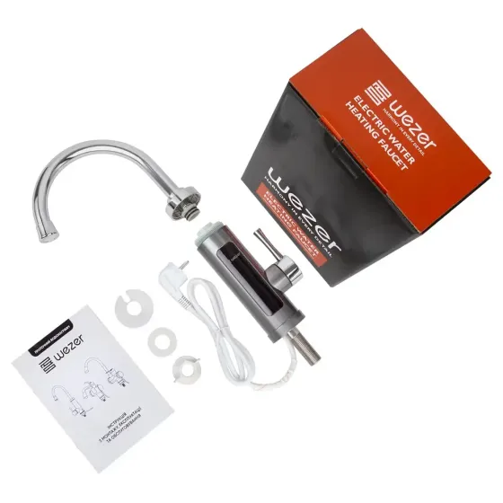 Проточний водонагрівач WEZER SDR-A16T для кухні, поворот.вилив, датчик темп., 3,3 кВт Київ