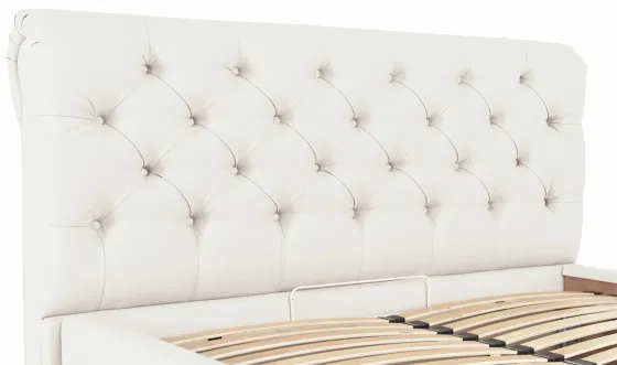 Ліжко Двоспальне London VIP 180 х 200 см Fly 2200 З додатковою металевою цільнозварною рамою Білий Київ