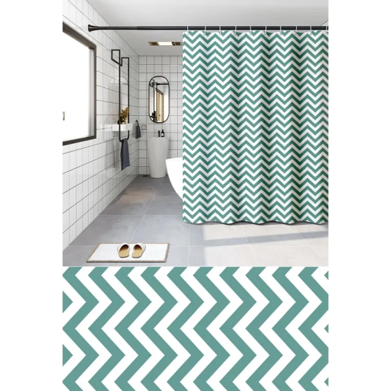 Шторка-фиранка для ванной Zerix SCP-015-180x200 из PEVA (полиэтиленвинилацетата) удлиненная (