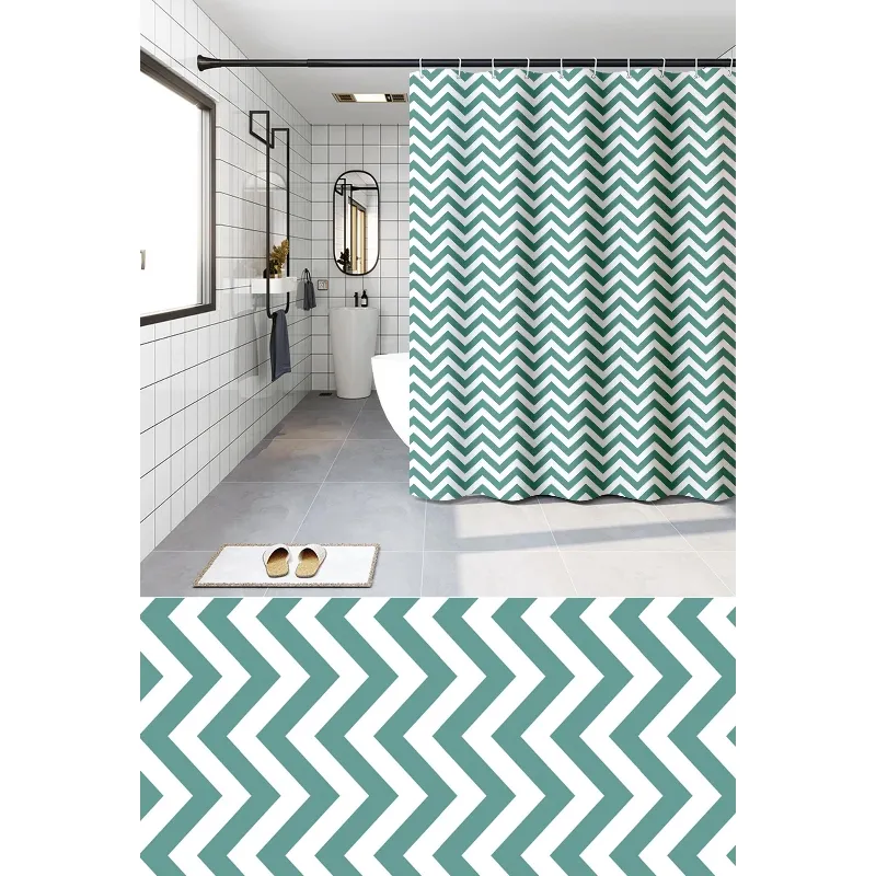 Шторка-фиранка для ванной Zerix SCP-015-180x200 из PEVA (полиэтиленвинилацетата) удлиненная (