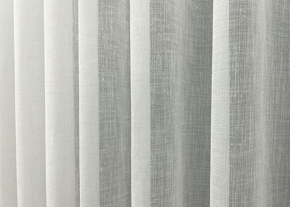 Тюль VR-Textil 2041т Лен Шлифованный однотонный с отблеском Молочный 400х270 см (42-1159) Киев - изображение 7