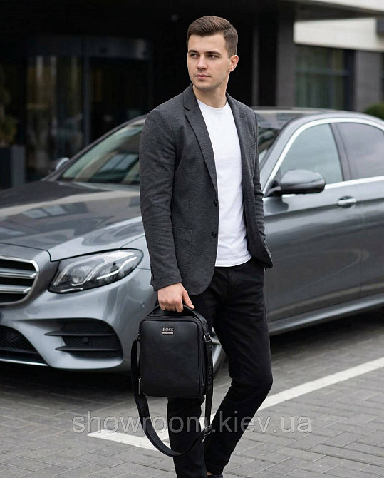 Чоловіча брендова барсетка, сумка Boss (006-3) Київ - фото 4